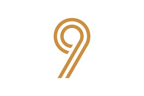 Number 9 Monoline Logo Graphic by GunturJ15 · Creative Fabrica