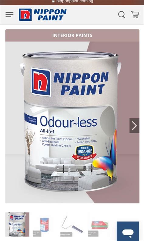 L Nippon Paint Odourless All In White Furniture Home Living