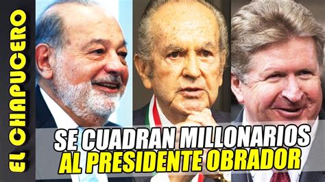 Los Millonarios Se Cuadran Ante Amlo Slim Larrea Y Bailleres