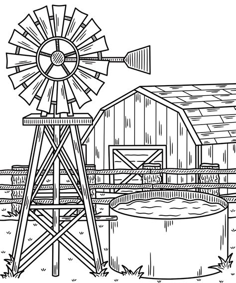 Download Windmill, Barn, Farm. Royalty-Free Stock Illustration Image ...