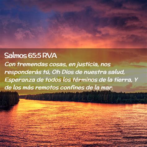 Salmos 655 Rva Con Tremendas Cosas En Justicia Nos