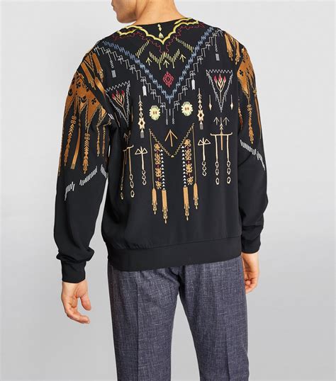 Etro Black Embroidered Sweatshirt Harrods Uk