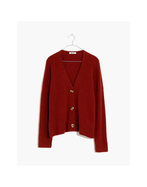 Madewell Cameron Ribbed Cardigan Sweater In Coziest Yarn