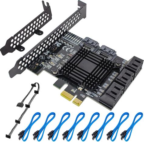 Actimed Pcie Sata Card 8 Port With 8 Sata Cable 6 Gbps