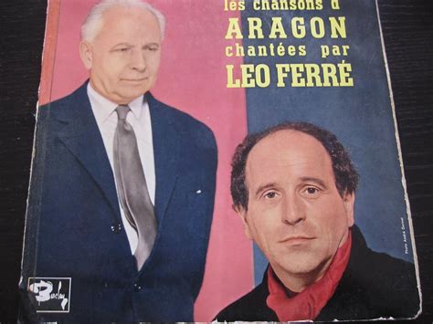 Les Chansons D Aragon Chant Es Par L O Ferr Cms Tours Vinyle