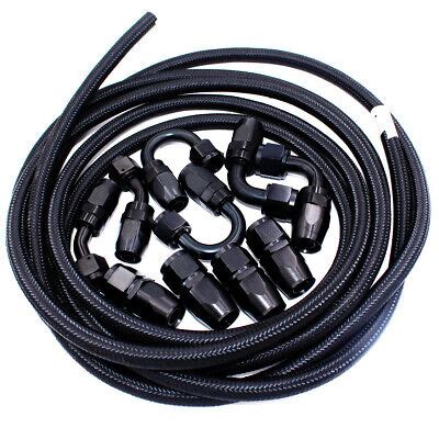 An An An Fitting Steel Nylon Braided Oil Fuel Line Swivel Hose End