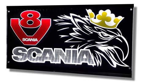 Tablica PREMIUM LED SCANIA NAD ŁÓŻKO LOGO Kolorowa 0089688088975 za 405