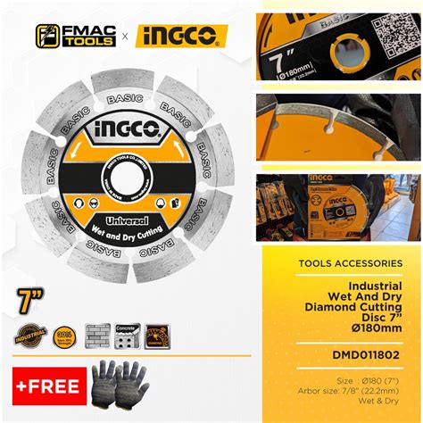 Ingco Wet And Dry Diamond Cutting Disc Mm Dmd Freebies