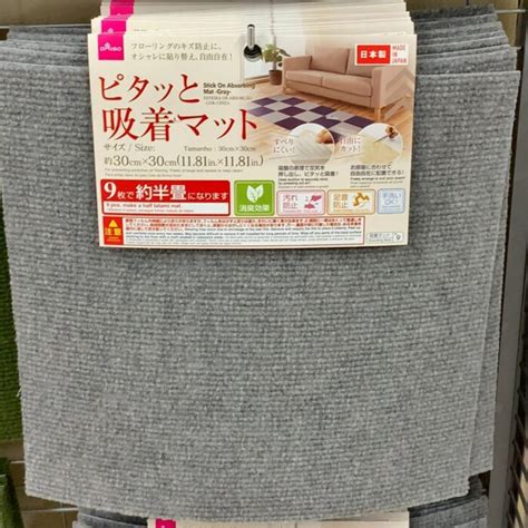 Daiso（ダイソー）探険「ピタッと吸着マット」グレー およげ100円