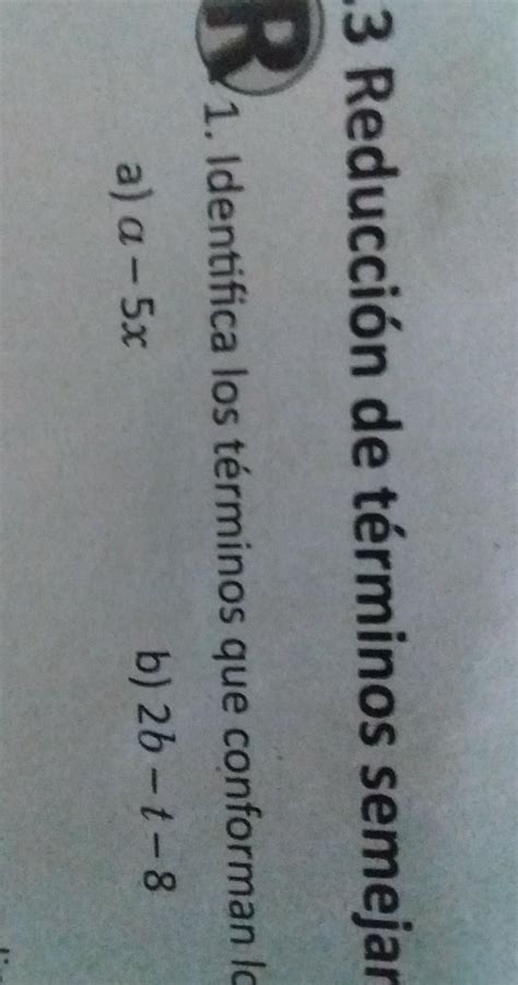 Ayuda Es De Reducir Terminos Semejantes En Un Polinomio Brainly Lat