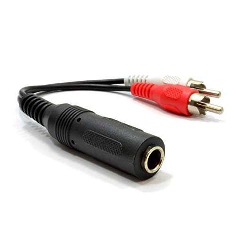 6 35 mm Jack Femelle Vers Double RCA Cinch Fiches adaptateur câble 10