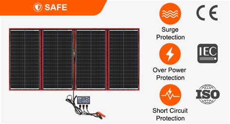 Dokio W Kit Panneau Solaire Pliable Portable Monocristallin Avec