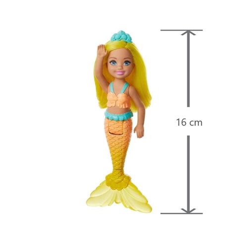 Boneca Barbie Dreamtopia Chelsea Sereia Cabelo E Cauda Amarelo GJJ88