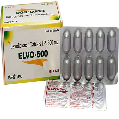 Levofloxacin Hemihydrate Ip Eq To Levofloxacin 500 Mg Tablets Elfin