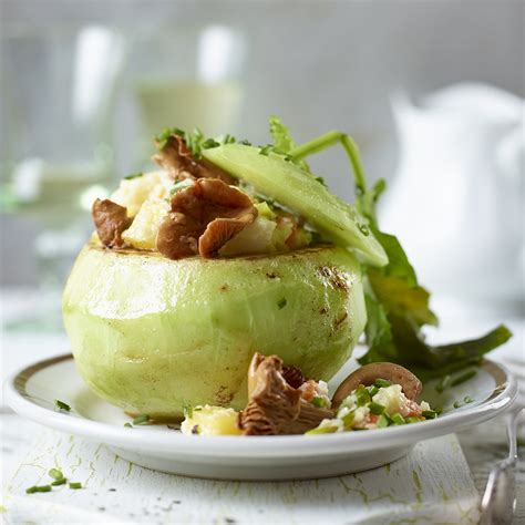 Gef Llter Kohlrabi Mit Pfifferlingragout Rezept Von Nelson M Ller