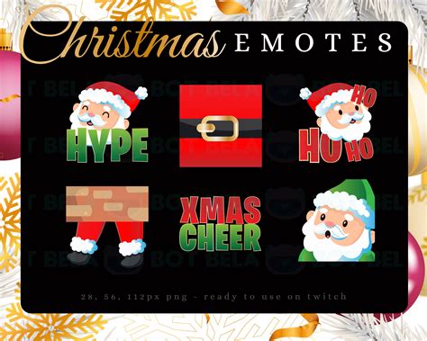 Christmas Emotes For Twitch Etsy