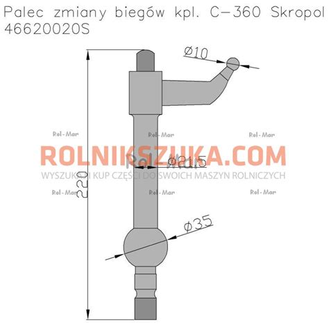 Palec zmiany biegów kpl C 360 Skropol ROLNIKSZUKA