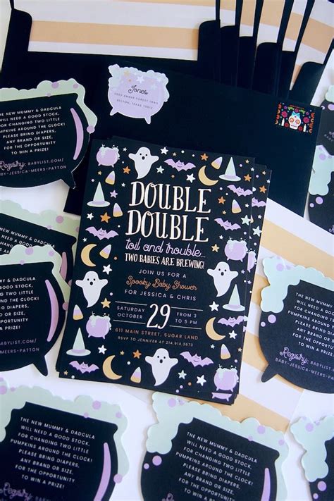 Kara S Party Ideas Double Double Toil And Trouble Two Babies Are