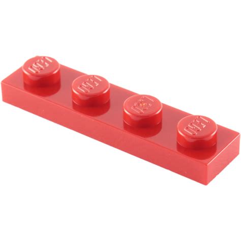 LEGO Red Plate 1 x 4 (3710) | Brick Owl - LEGO Marketplace