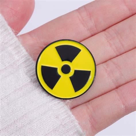 Radiation Enamel Pin Radiological Sign Brooch Collar Lapel Badges Pins