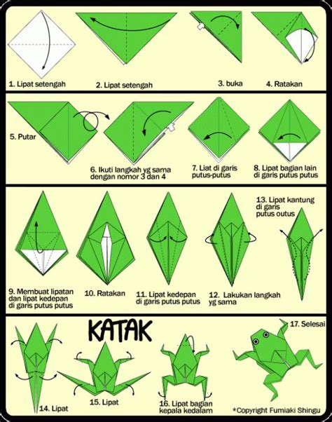 Cara Membuat Origami Ulat Cara Membuat Origami Hewan Kodok Dengan