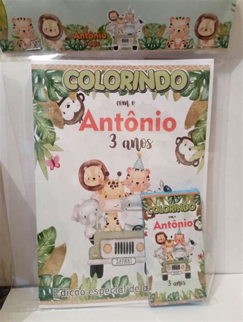 Kit De Colorir Safari Aquarela Elo Produtos Especiais