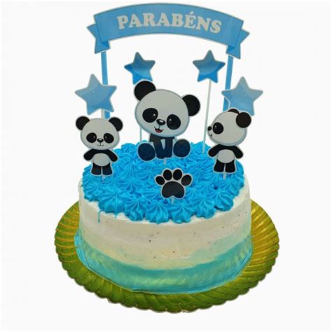 Bolo Azul Pandas Entrega Em H Chefpanda