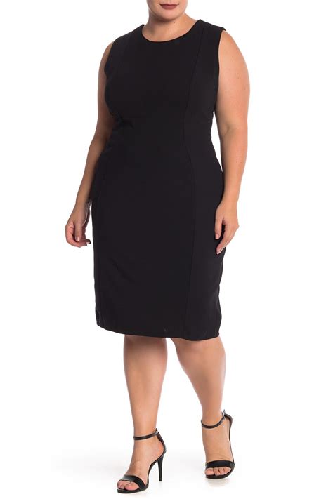 Marina Sleeveless Shift Dress Plus Size Is Now 64 Off Free