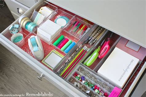 Remodelaholic Quick Tricks For Organizing Desk Drawers Organized