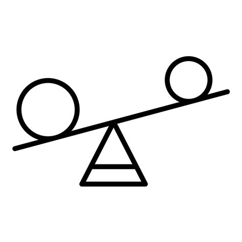 Balance Line Icon Vector Art At Vecteezy