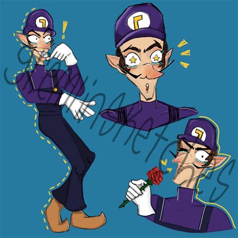 Mario Inspired Waluigi Digital Art Print - Etsy