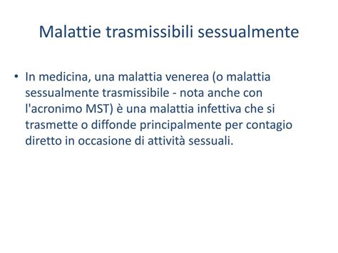 Malattie Sessualmente Trasmesse E Sessualita Promiscua Ppt Scaricare