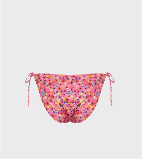 Buy Trendyol Floral Patterned Tie Up Bikini Bottom In Pink 6thStreet