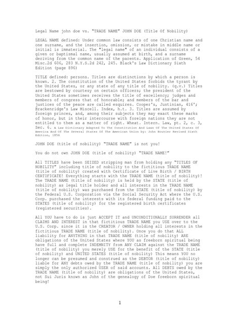 legal  john doe  trade  john doe title  nobility