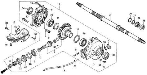 1999 Honda Fourtrax 300 Rear End Diagram