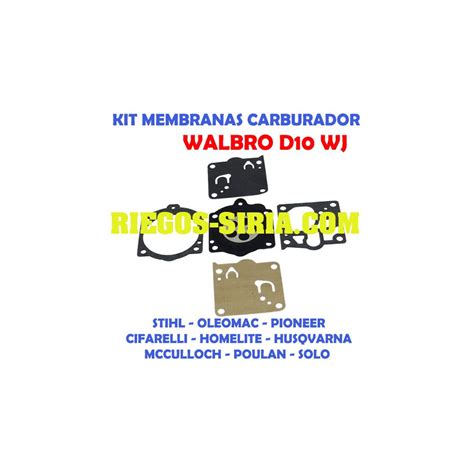 Kit Membranas Carburador Walbro Wa Wt