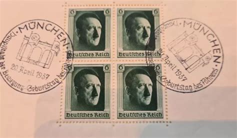 Briefmarkenblock Deutsches Reich Pfennig Adolf Hitler Eur