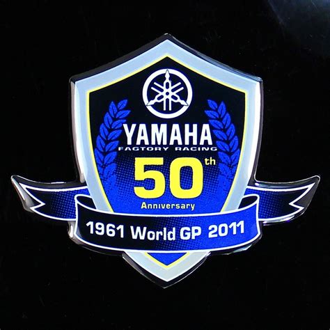 3d Abs Emblem Decal Logo Sticker For Yamaha 50th Anniversary World Gp