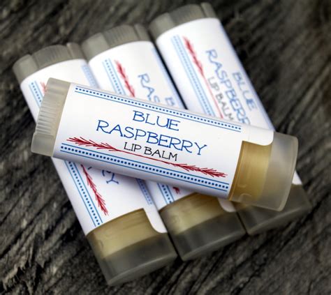 4 Blue Raspberry Flavored Lip Balm Handcrafted Lip Butter Etsy