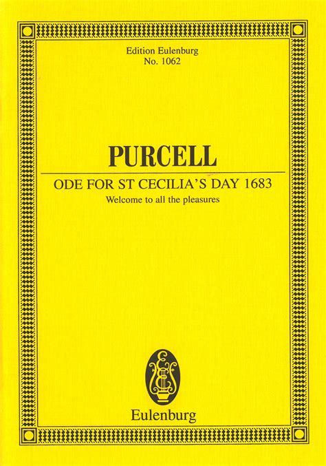 Purcell Ode for St Cecilia s Day 1683 Z 339 Breitkopf Härtel