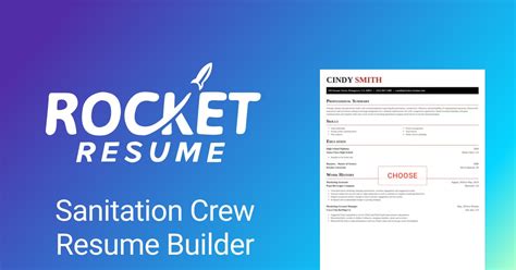 Sanitation Crew Resume Builder Rocket Resume