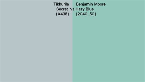 Tikkurila Secret X Vs Benjamin Moore Hazy Blue Side By