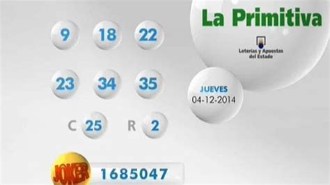 Combinación ganadora Primitiva Comprobar resultados de hoy jueves 4 de