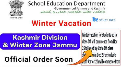 Jammu And Kashmir Winter Vacations 2023 Winter Vacations Update 2023