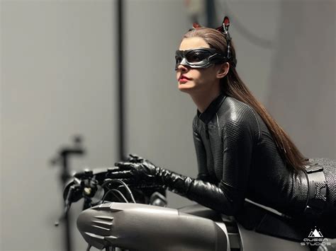 Anne Hathaway Catwoman Motorcycle