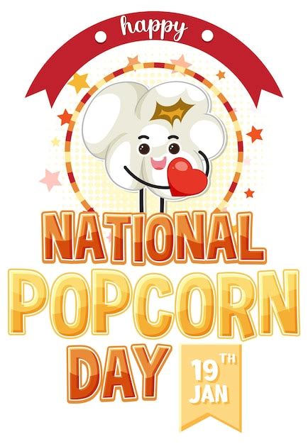 Free Vector National Popcorn Day Banner Design