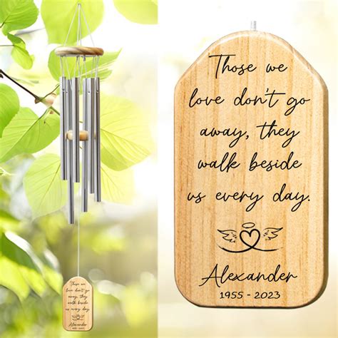 Memorial Wind Chimes Personalized Sympathy Wind Chimes For Loss Of Father From Daughter