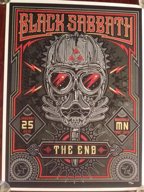 Black Sabbath poster lithograph Minneapolis The End Tour MINT #174/500 ...