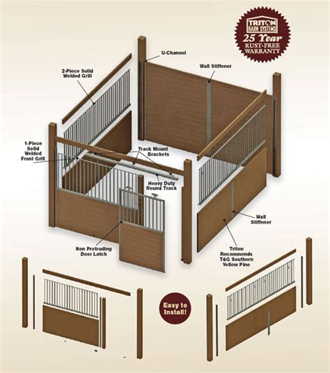 Horse Stall Kit: Modular Horse Stall Kits by Triton Barn Systems. Horse ...