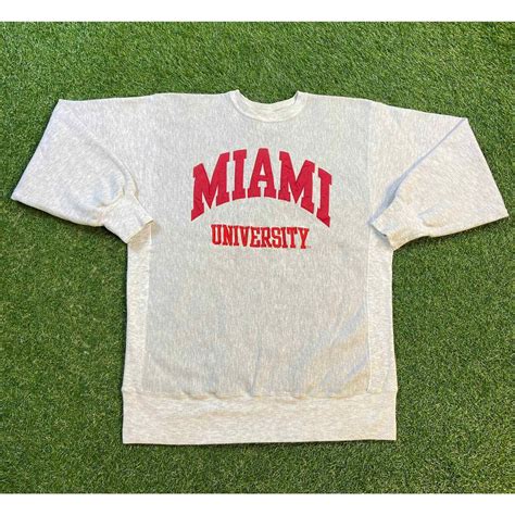 Vtg Miami University Sweatshirt Champion Reverse Weav Gem